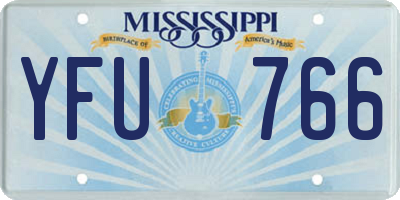 MS license plate YFU766