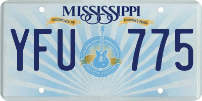 MS license plate YFU775