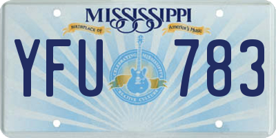 MS license plate YFU783