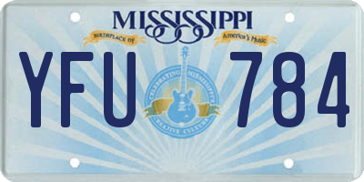 MS license plate YFU784