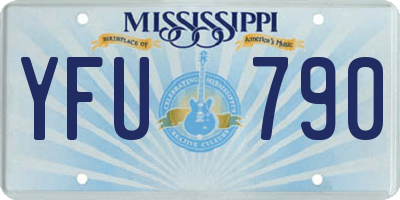 MS license plate YFU790