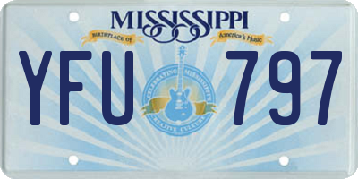MS license plate YFU797