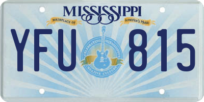 MS license plate YFU815