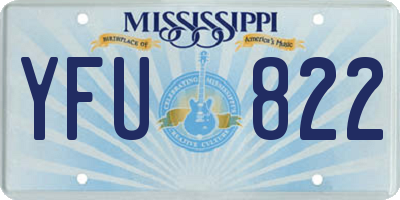 MS license plate YFU822