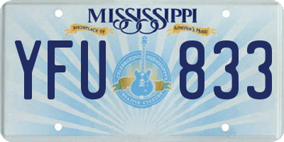 MS license plate YFU833