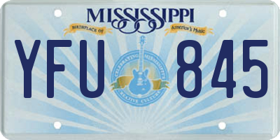 MS license plate YFU845