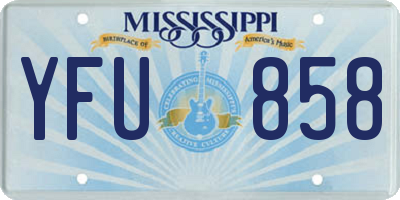 MS license plate YFU858