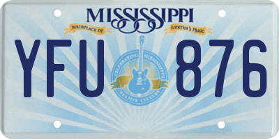 MS license plate YFU876