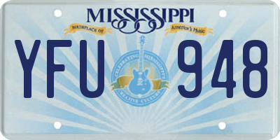 MS license plate YFU948