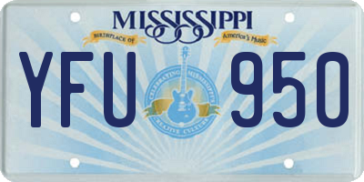 MS license plate YFU950