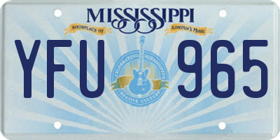 MS license plate YFU965