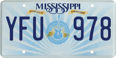 MS license plate YFU978