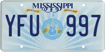 MS license plate YFU997
