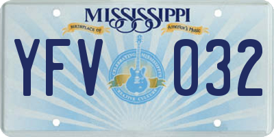 MS license plate YFV032