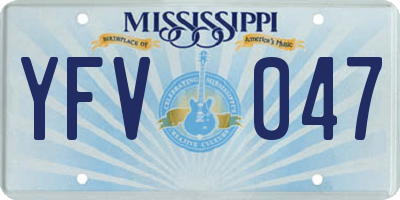 MS license plate YFV047