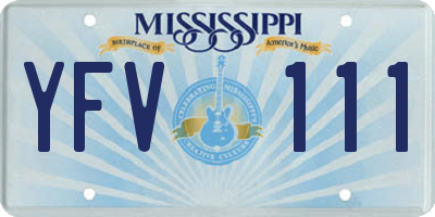 MS license plate YFV111