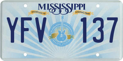 MS license plate YFV137