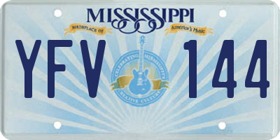MS license plate YFV144
