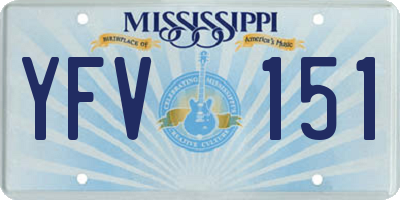 MS license plate YFV151