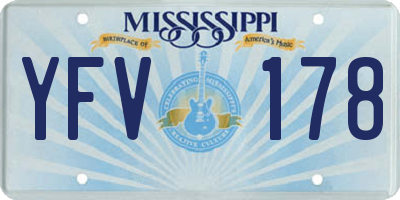 MS license plate YFV178