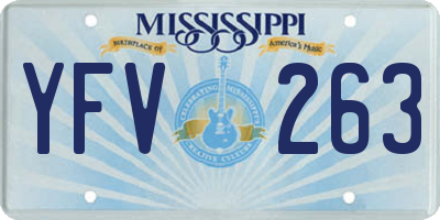 MS license plate YFV263