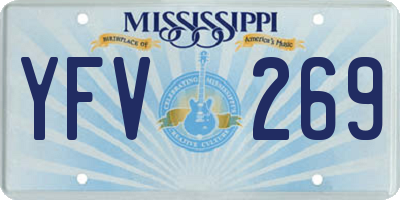 MS license plate YFV269