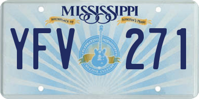 MS license plate YFV271