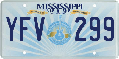 MS license plate YFV299