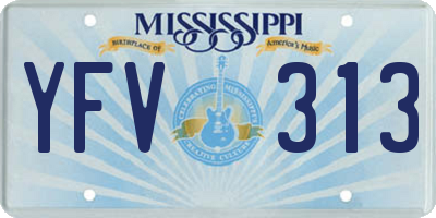 MS license plate YFV313