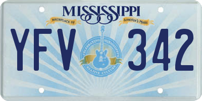 MS license plate YFV342
