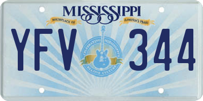 MS license plate YFV344