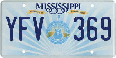 MS license plate YFV369