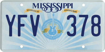 MS license plate YFV378