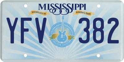 MS license plate YFV382