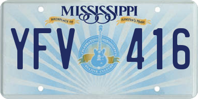 MS license plate YFV416