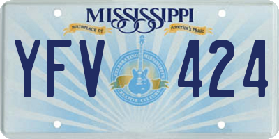 MS license plate YFV424