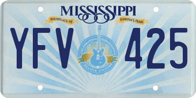 MS license plate YFV425