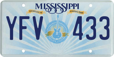 MS license plate YFV433