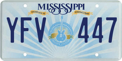 MS license plate YFV447