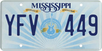 MS license plate YFV449