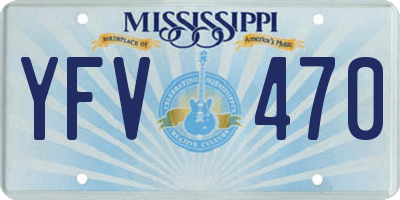 MS license plate YFV470