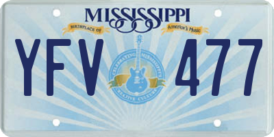 MS license plate YFV477