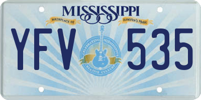 MS license plate YFV535