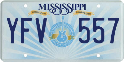 MS license plate YFV557