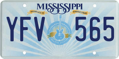 MS license plate YFV565