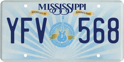 MS license plate YFV568