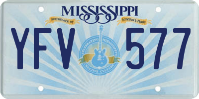 MS license plate YFV577
