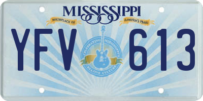 MS license plate YFV613