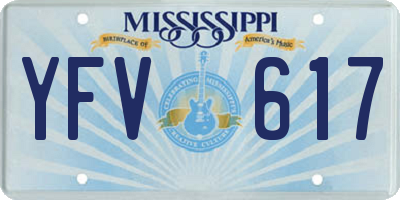 MS license plate YFV617