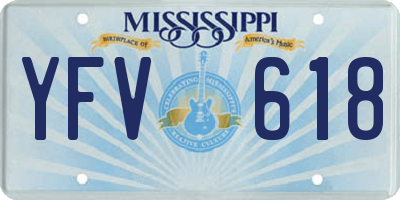 MS license plate YFV618